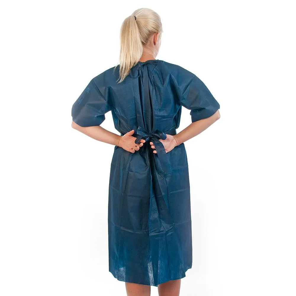 Hygostar Patientenkittel PP blau XL 50 Stück hinten offen