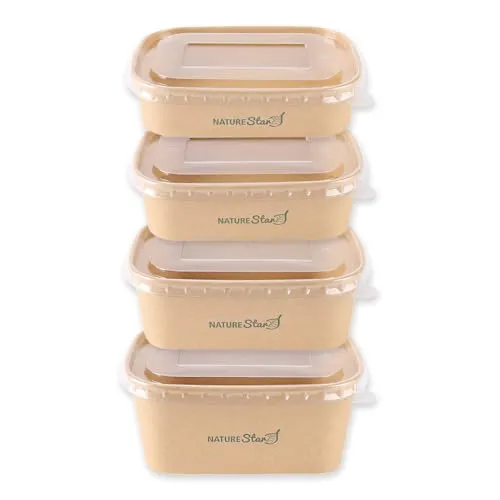 NATUREStar Takeaway Deckel rPET transparent 300 Stück