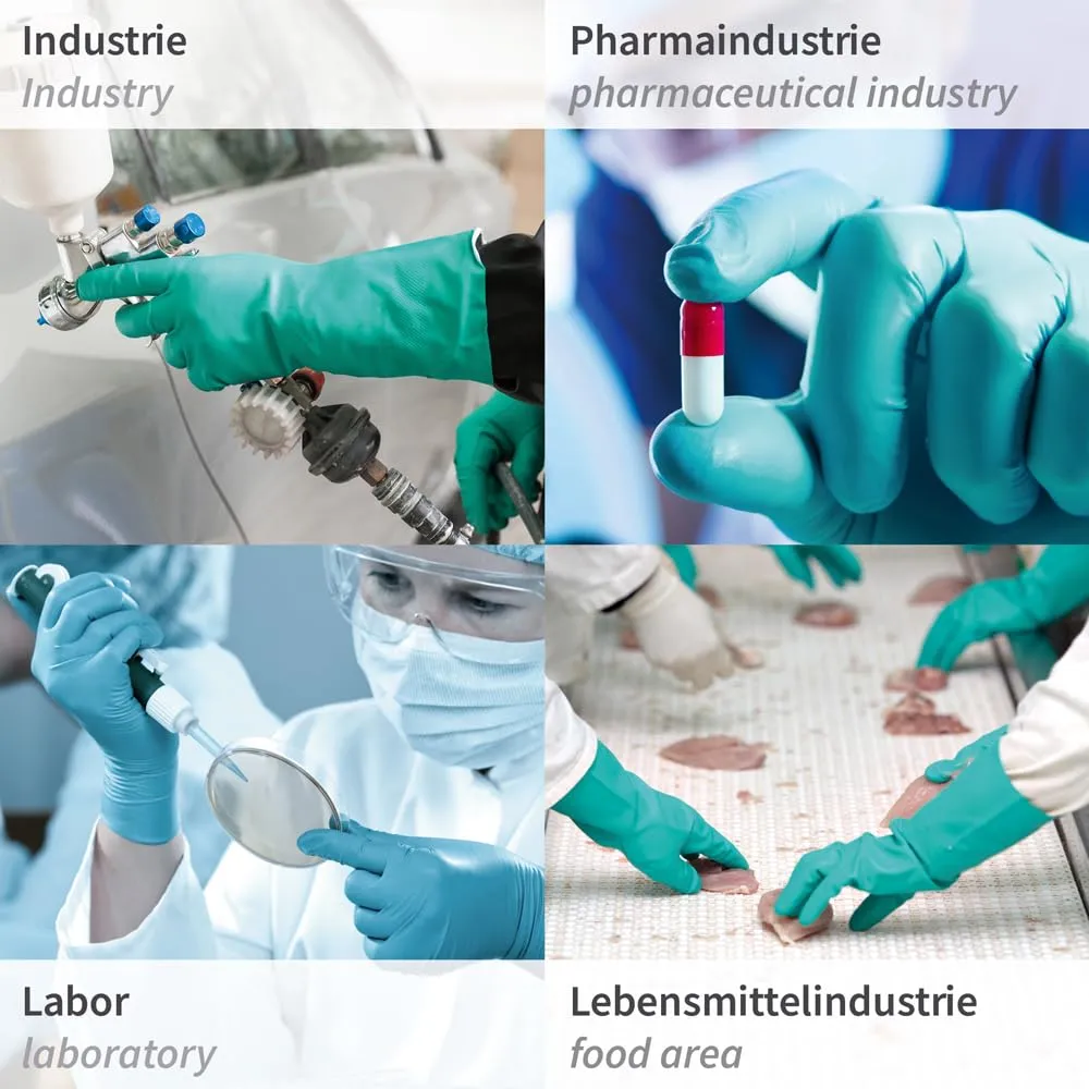 Hygostar Professional Nitril Chemikalienschutzhandschuhe grün 8/M 24 Stück
