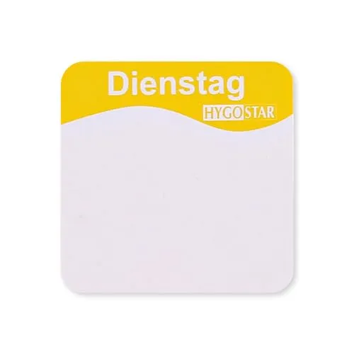 Franz Mensch Hygostar Tagesetiketten Dienstag Etiketten 25x25mm 12 Rollen