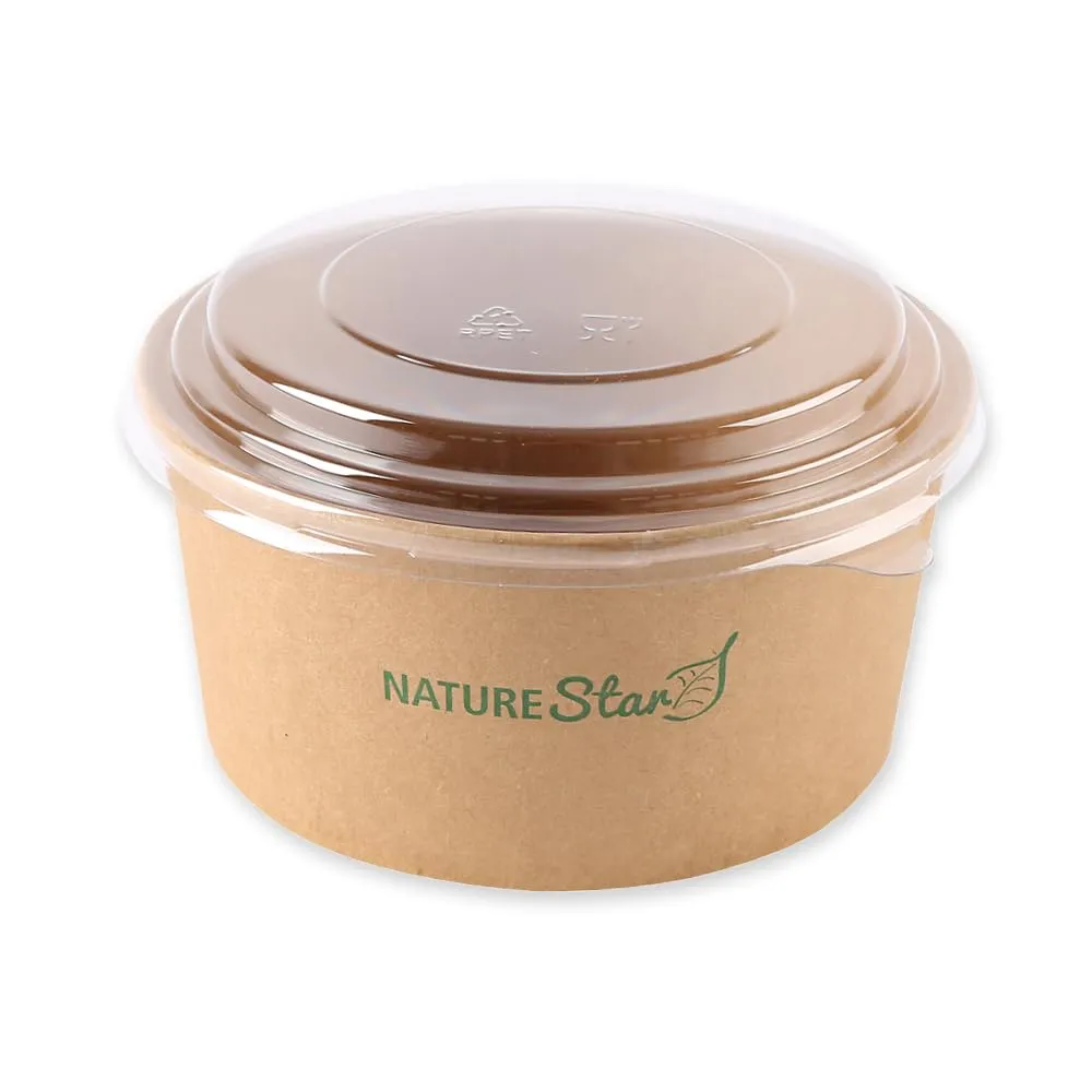 NatureStar Caesar Salatschalen 1000ml braun 300 Stück PE-beschichtet