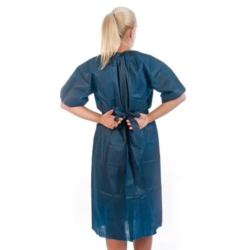 Hygostar Patientenkittel PP blau XL 50 Stück hinten offen