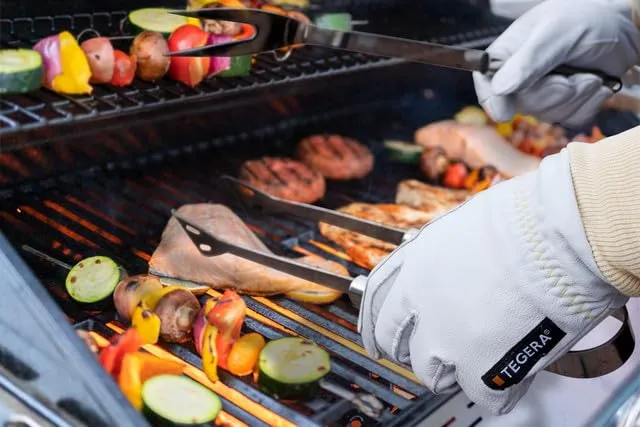 TEGERA 88700 Gartenhandschuhe Leder Größe 7 dornenfest
