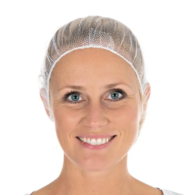 Hygostar Baretthauben Honeycomb Nylon weiß 1000 Stück