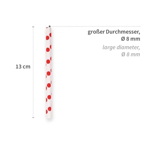 NatureStar Cocktail Papiertrinkhalme rot-weiß 3400 Stück