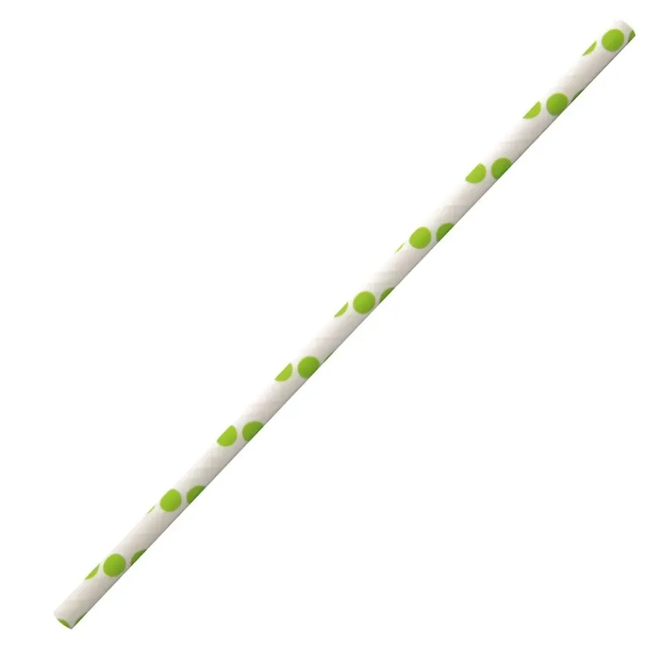 NatureStar Classic Papiertrinkhalme grün-weiß 3000 Stück FSC