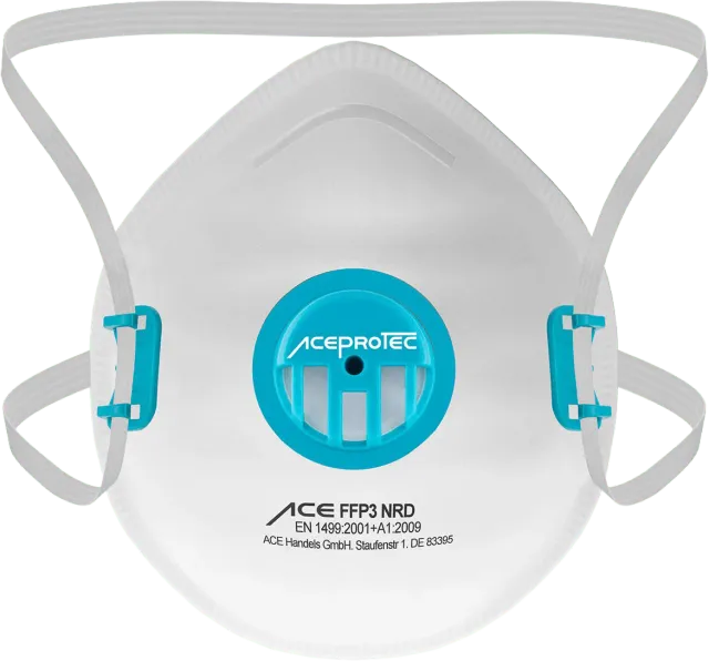 ACE ProTec FFP3 Staubmaske Ventil 5 Stück weiß