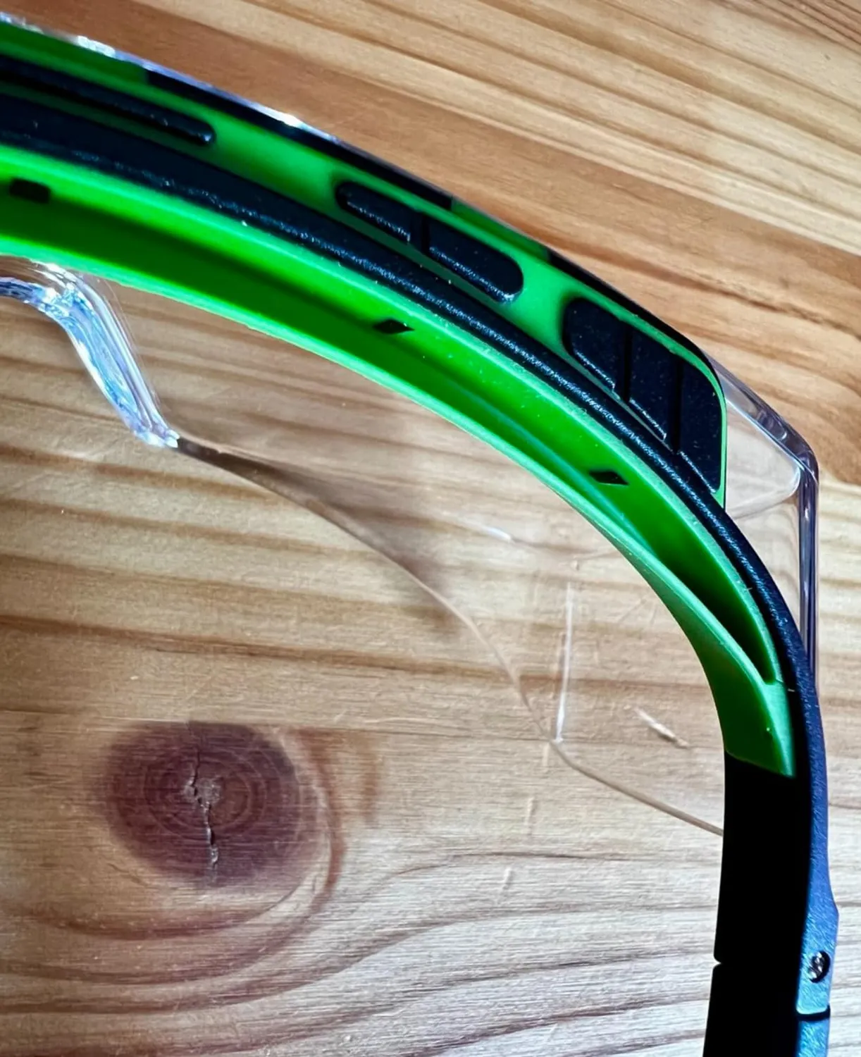 ProFit Kubik Schutzbrille Schwarz-Grün Überbrille klar