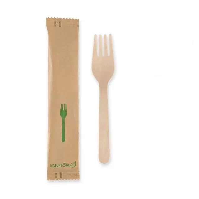 NatureStar Kuchengabel Holz 11,5 cm 500 Stück einzeln