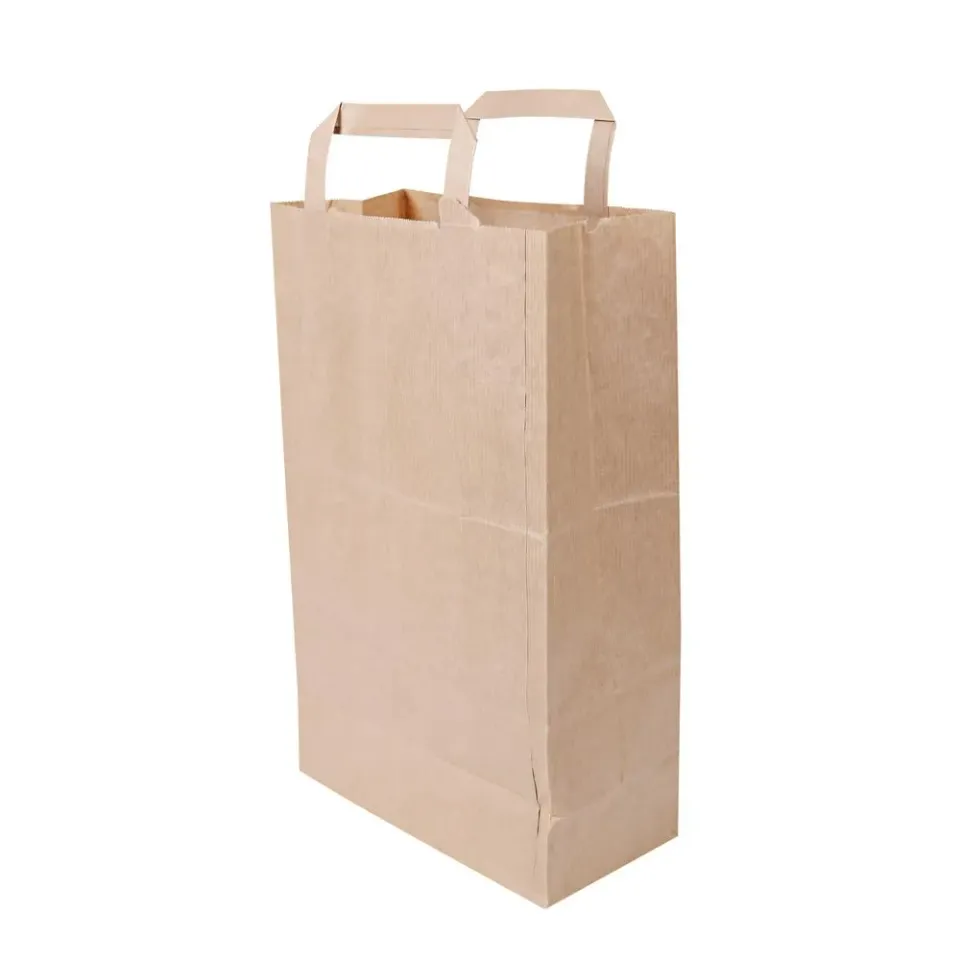 NatureStar Papiertragetasche 36x22cm braun 250 Stück Kraft