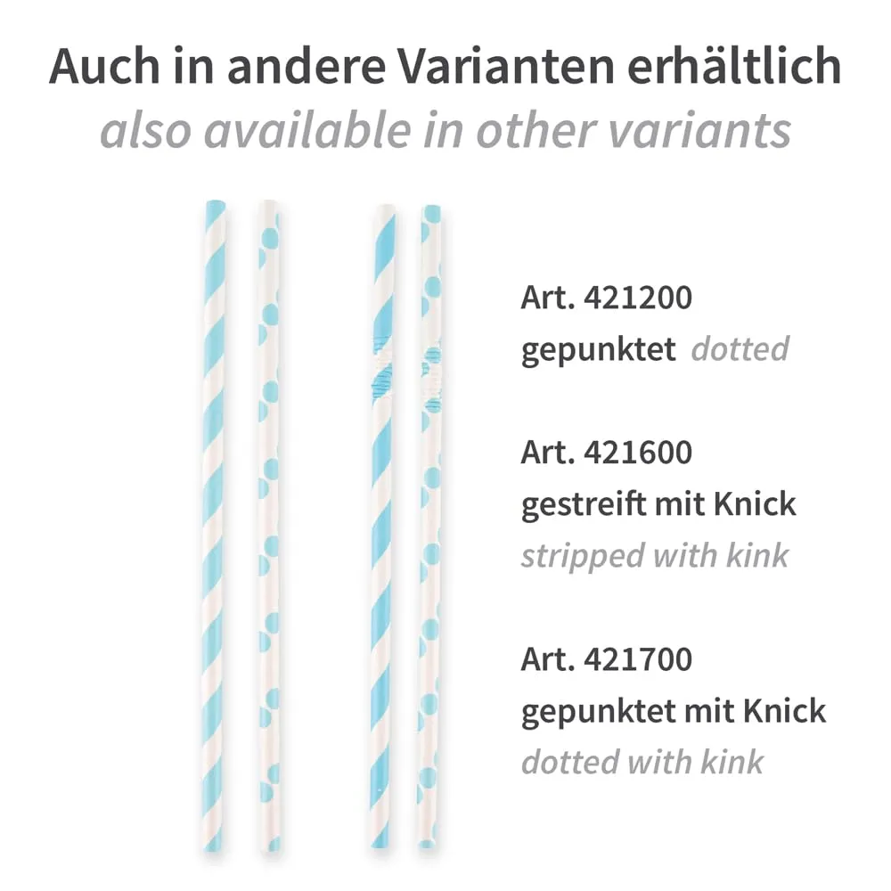 NatureStar Classic Trinkhalme 3000 Stück hellblau-weiß