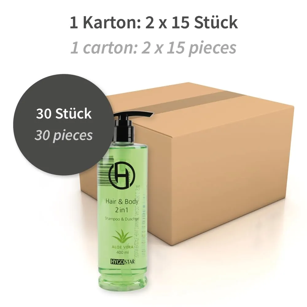 Hygostar Hair&Body 2in1 Shampoo Duschgel 15x400ml Aloe Vera