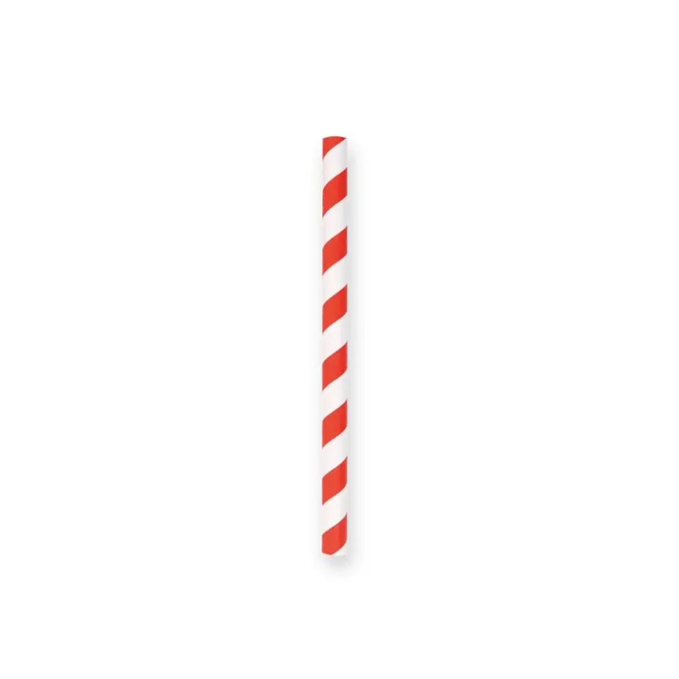 NATUREStar Cocktail Papiertrinkhalme rot-weiß 3400 Stück FSC