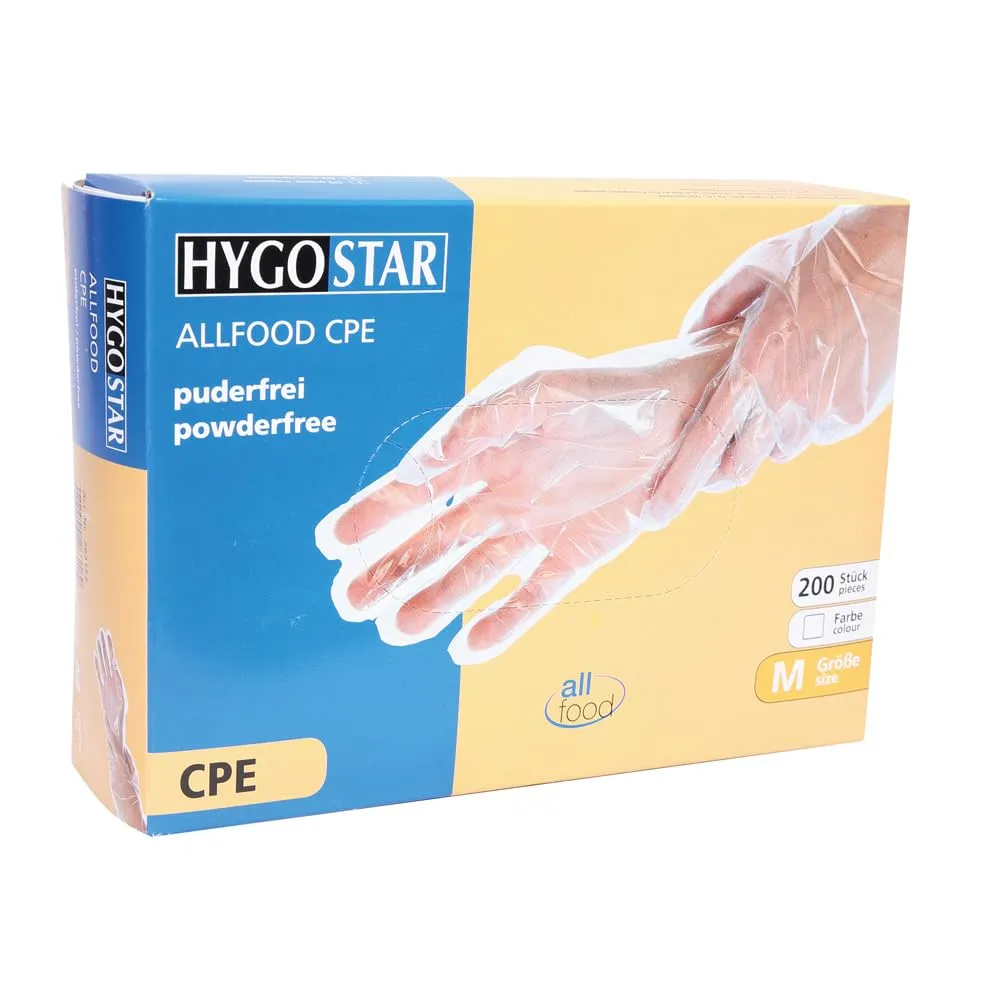 Franz Mensch Hygostar Allfood CPE-Handschuhe transparent M 2000 Stück