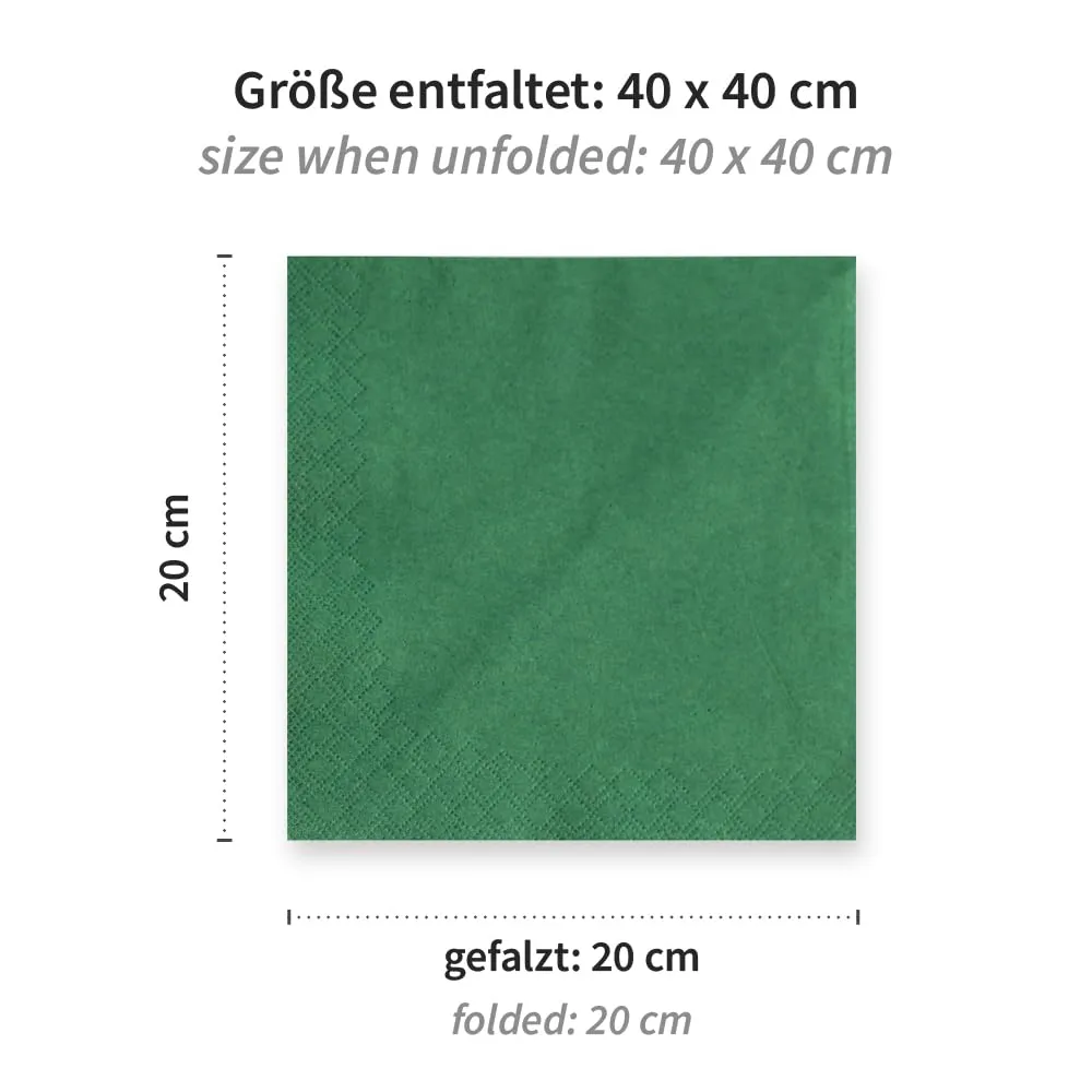 Hygostar Eleganza Servietten grün 40x40 cm 1500 Stück