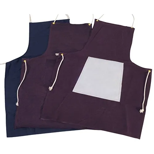 Nitras 2202 Segeltuchschürze rotbraun 80x100cm Spaltleder