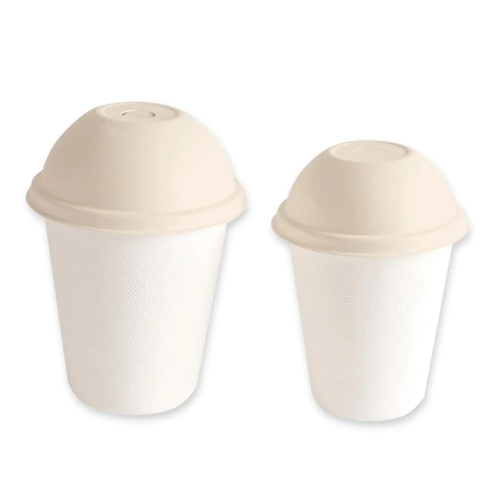 NatureStar Domdeckel Zuckerrohr natur Ø 8,45cm 1000 Stück Becher