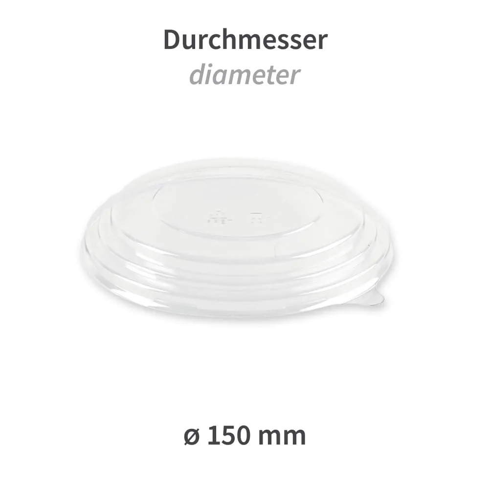 NatureStar Caesar Deckel rPET 300 Stück Ø 15 cm transparent