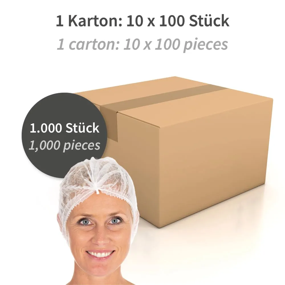 Hygonorm Light Klipphauben weiß Einheitsgröße 1000 St latexfre