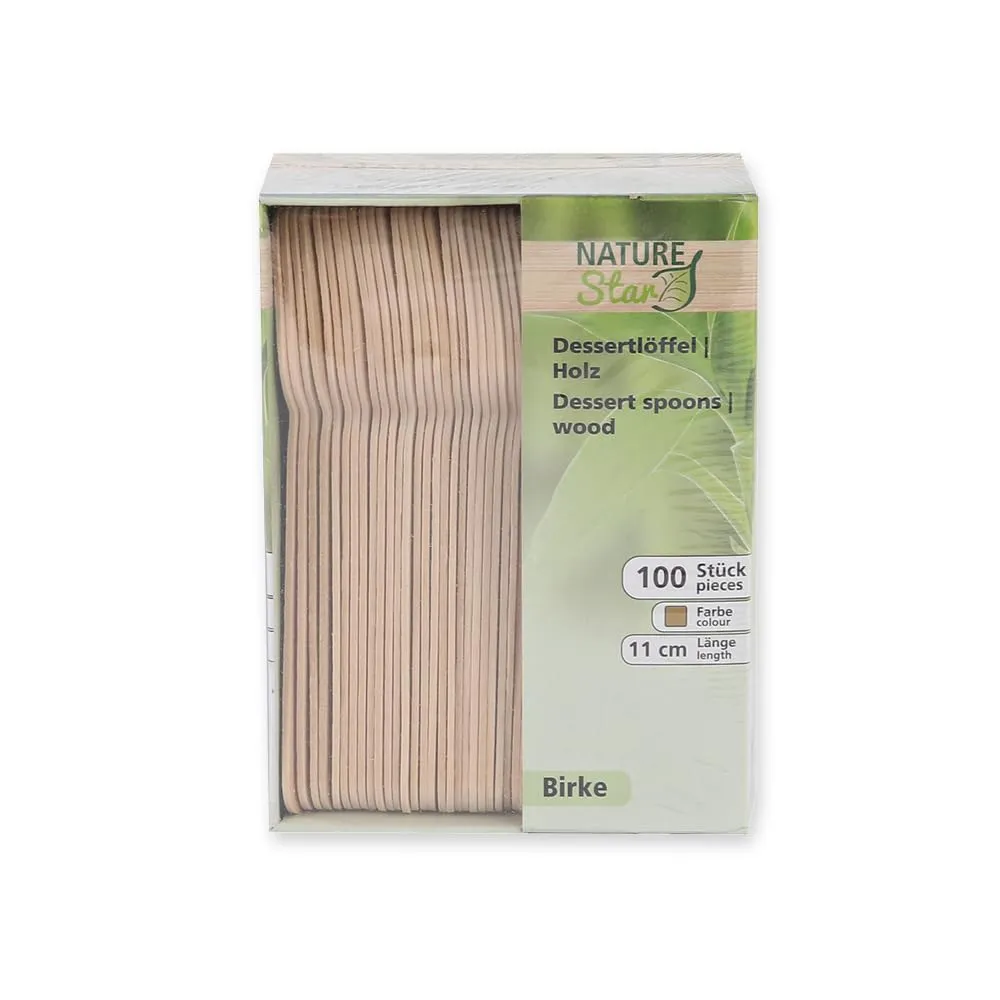 NatureStar Holz Kaffeelöffel 11 cm 2700 Stück Box