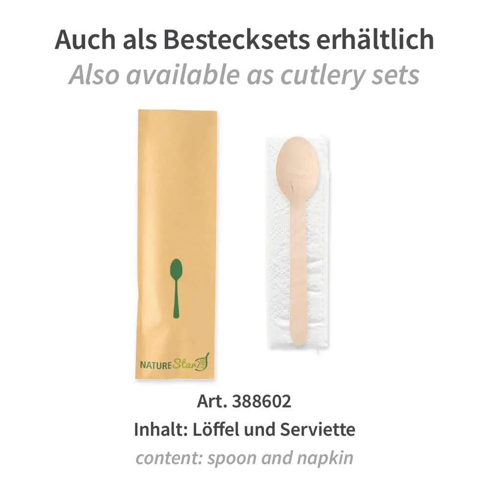 NATUREStar Holzlöffel 16 cm natur 1000 Stück FSC