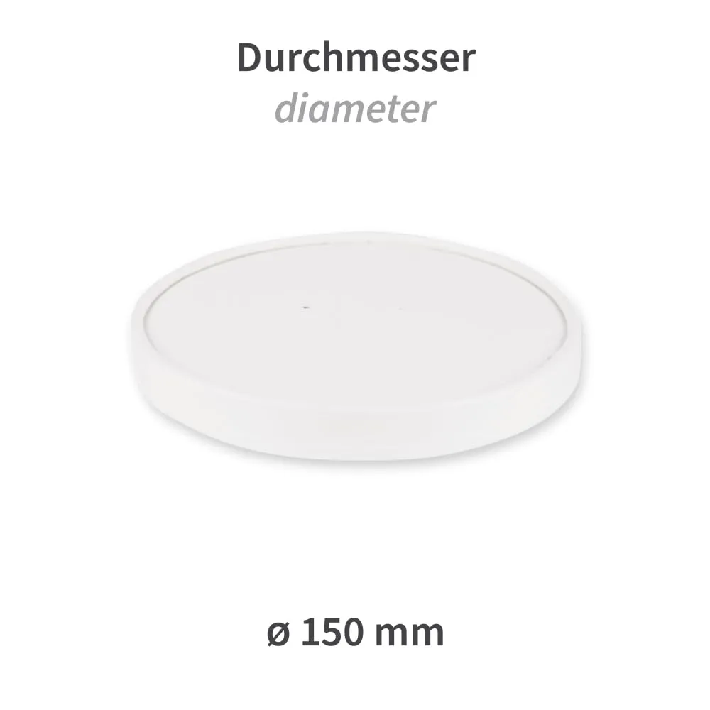 NatureStar Only Paper Salatdeckel Pappe weiß Ø15cm 300 Stück