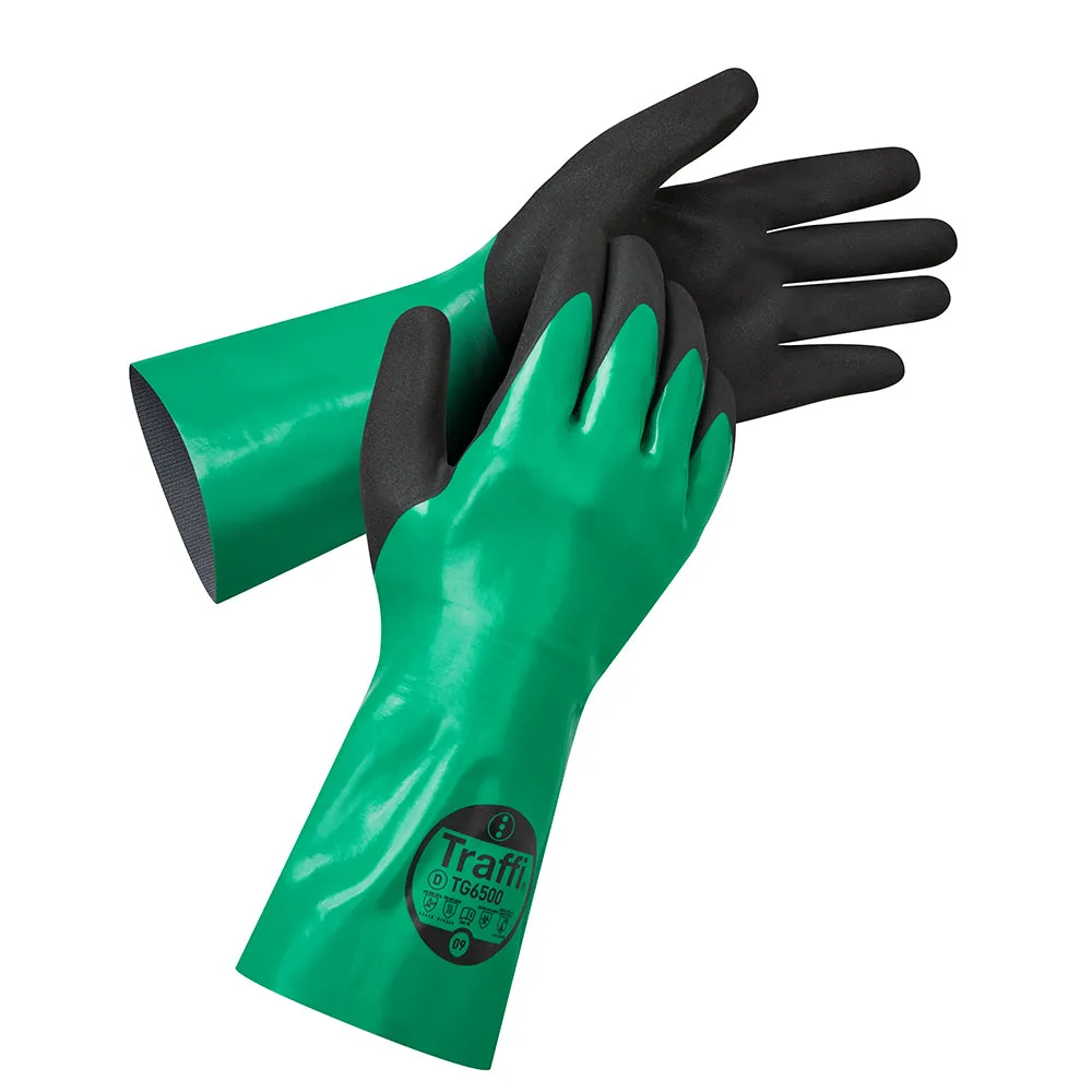 TraffiGlove TG6500 Chemiehandschuh wasserdicht Schnittschutz D