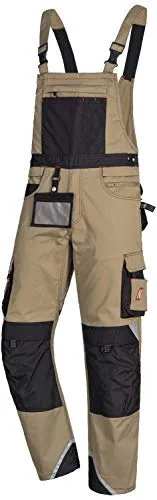 Nitras 7725 Latzhose Beige 42 robuste Arbeitshose
