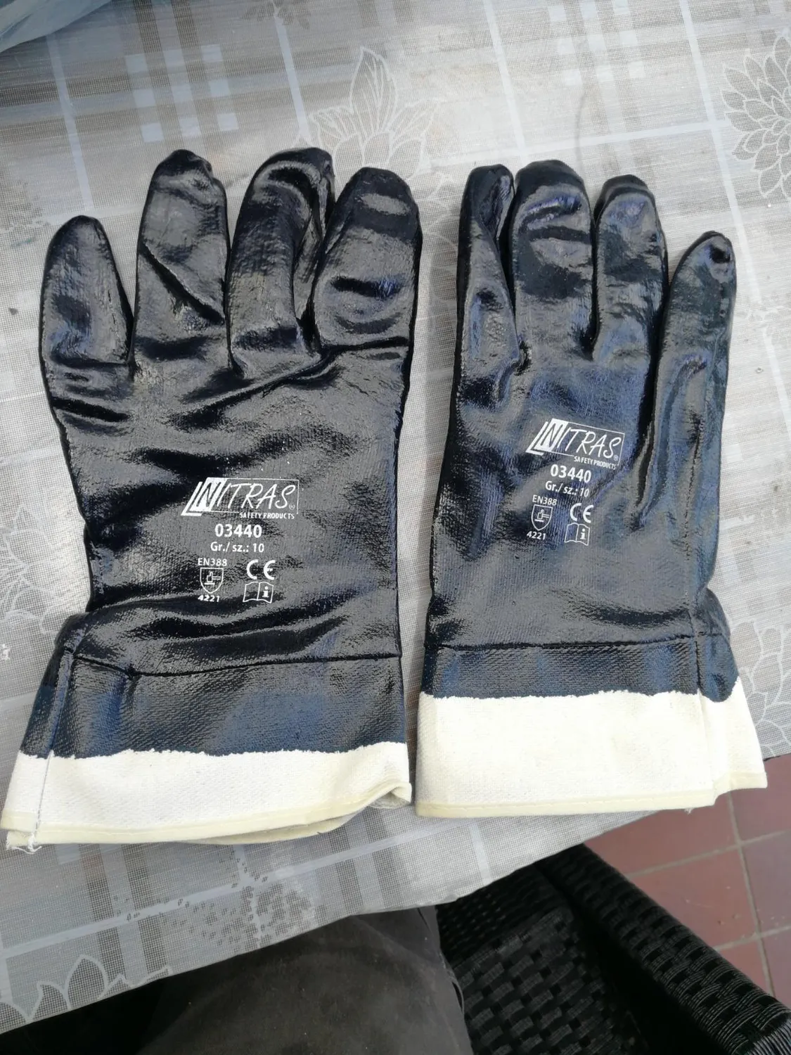 Nitras 03440 Nitrilhandschuhe Gr. 10/XL, 12 Paar, Stulpe