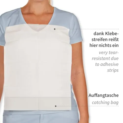 Hygostar Einweg-Lätzchen Papier PE Klebestreifen 500 Stück