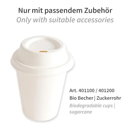 NatureStar Deckel Zuckerrohr weiß 84 mm 1000 Stück
