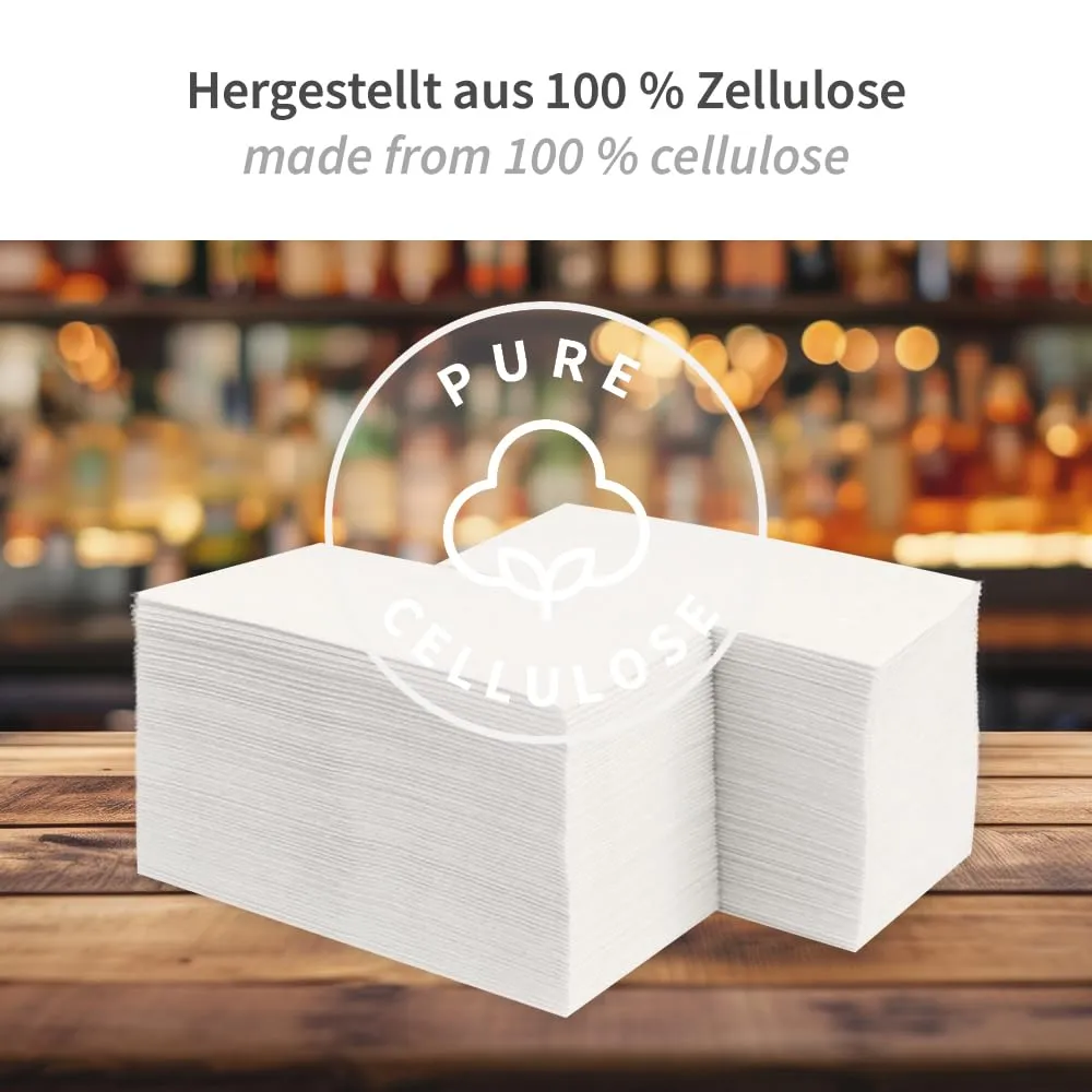 Hygonorm Eleganza Serviette weiß 40cm 1500 Stück 2-lagig