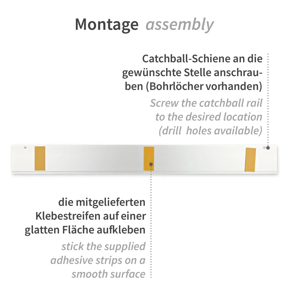 Hygostar Powergrip Catch-ball-Schiene silber 100 cm Klemmleiste