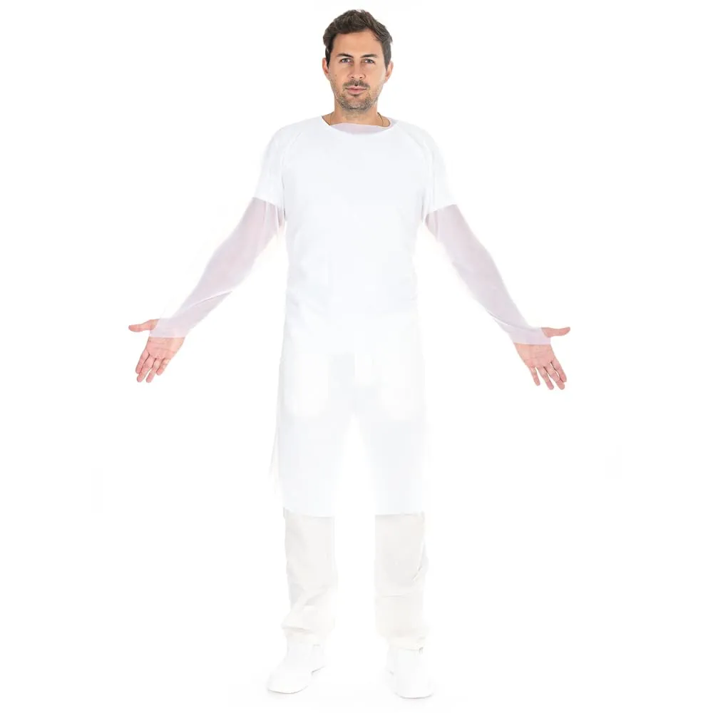 Hygostar Hygiene-Kittel XL weiß 100 Stück CPE Daumenloch