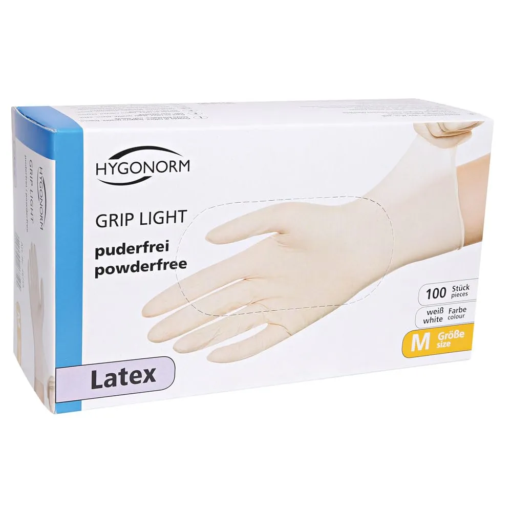 Hygostar Grip Light Latexhandschuhe M 1000 Stück puderfrei