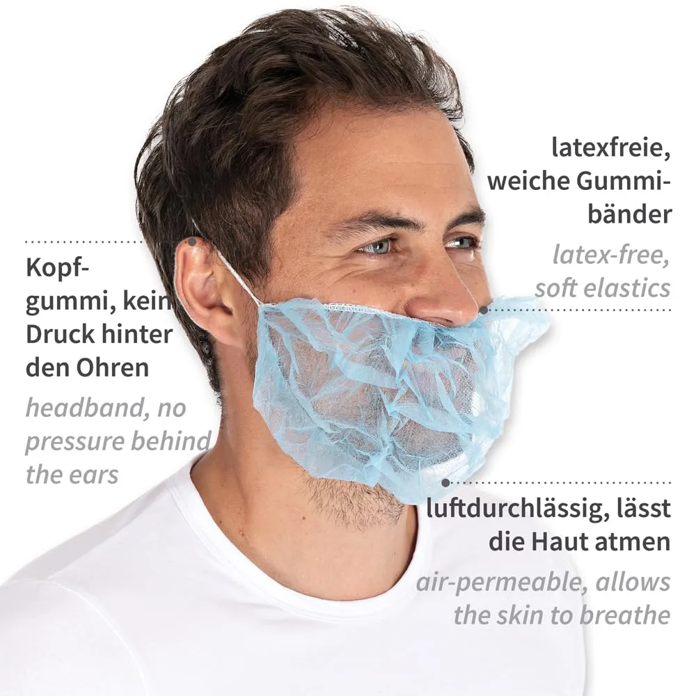 Hygostar Bartschutz Einweg Barthaube blau 1000 Stück PP