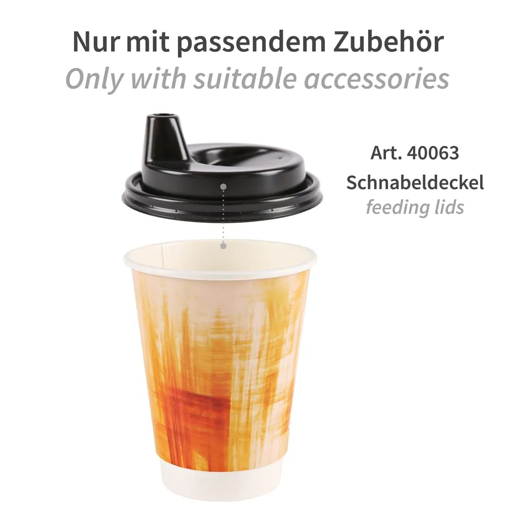 Hygostar Schnabelbecher Pappbecher orange 600 Stück 0,3 l doppelwandig