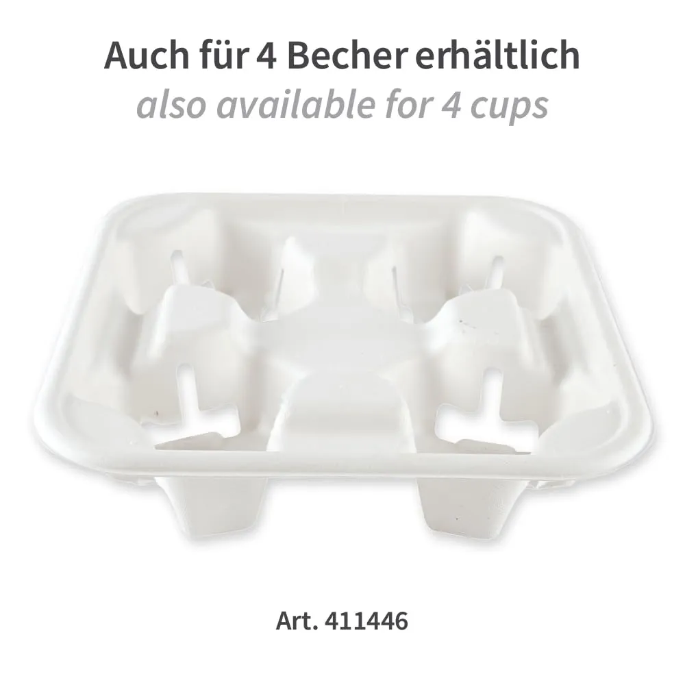 NATUREStar Becherhalter Double Zuckerrohr 2er weiß 800 St