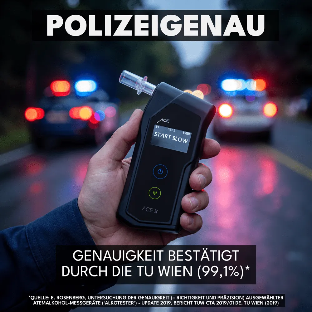ACE X Alkoholtester elektrochemisch 25 Mundstücke Gutschein