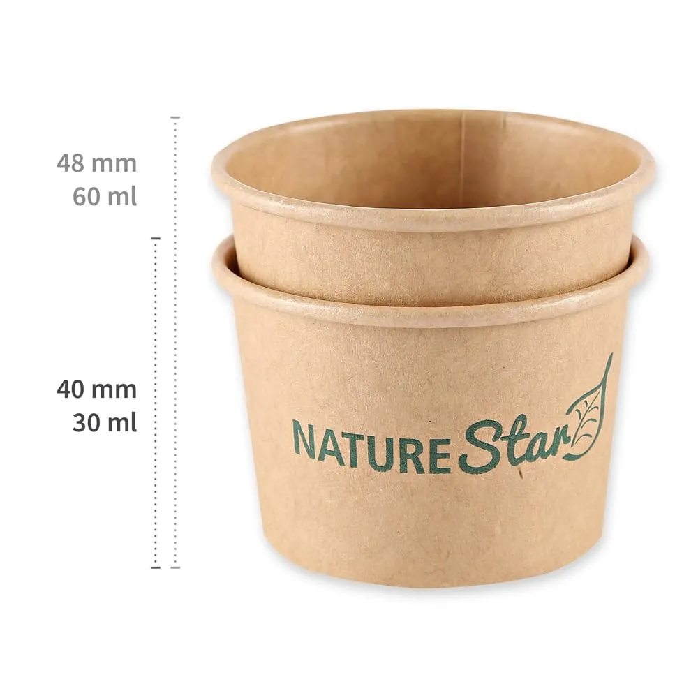 NatureStar Dip-Schälchen 60 ml Ø 6,15 cm 2000 Stück nassfest