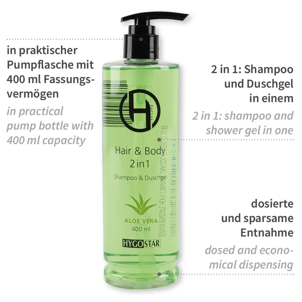 Hygostar Hair&Body 2in1 Shampoo Duschgel 15x400ml Aloe Vera