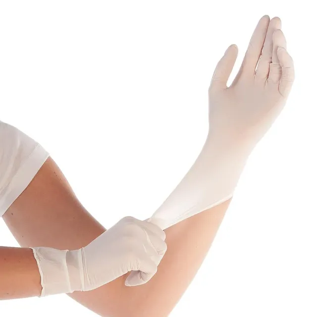 Hygostar Elastic Synthetikhandschuhe weiß 8/M 100 Stück puderfrei