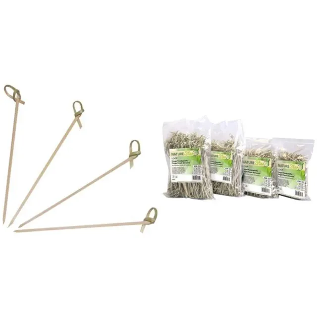 NatureStar Loop Fingerfood-Spieße Bambus 12cm natur