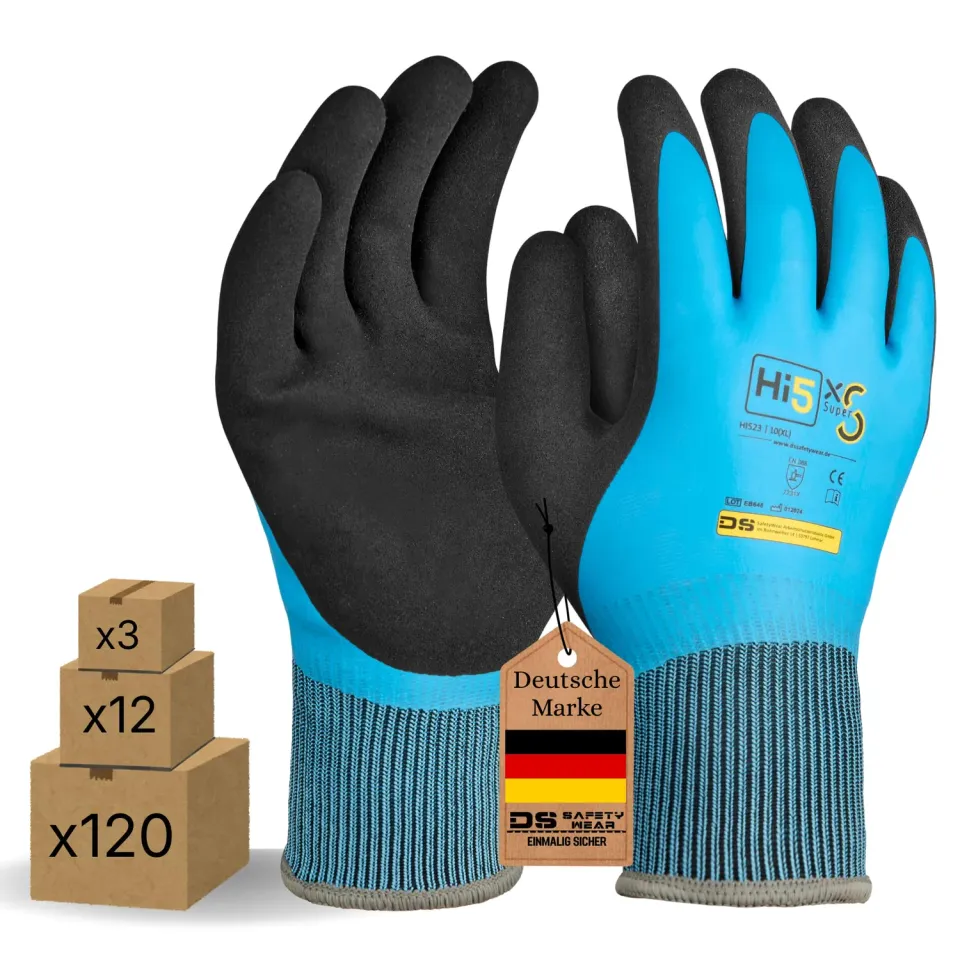 Hi5 X-Super S Winterhandschuhe XL 12 Stück Latex vollbeschichtet