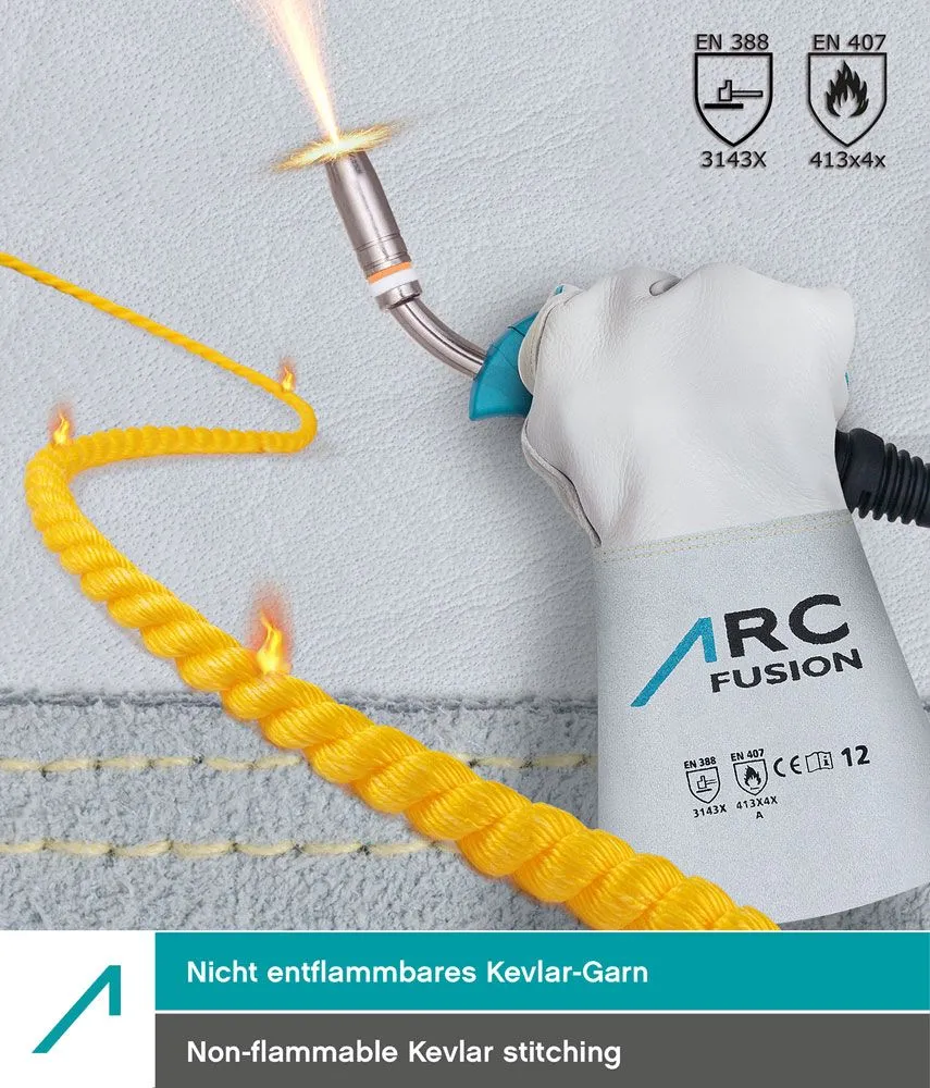 ACE ARC Fusion Schweißerhandschuhe Rindleder 1 Paar MIG/MAG