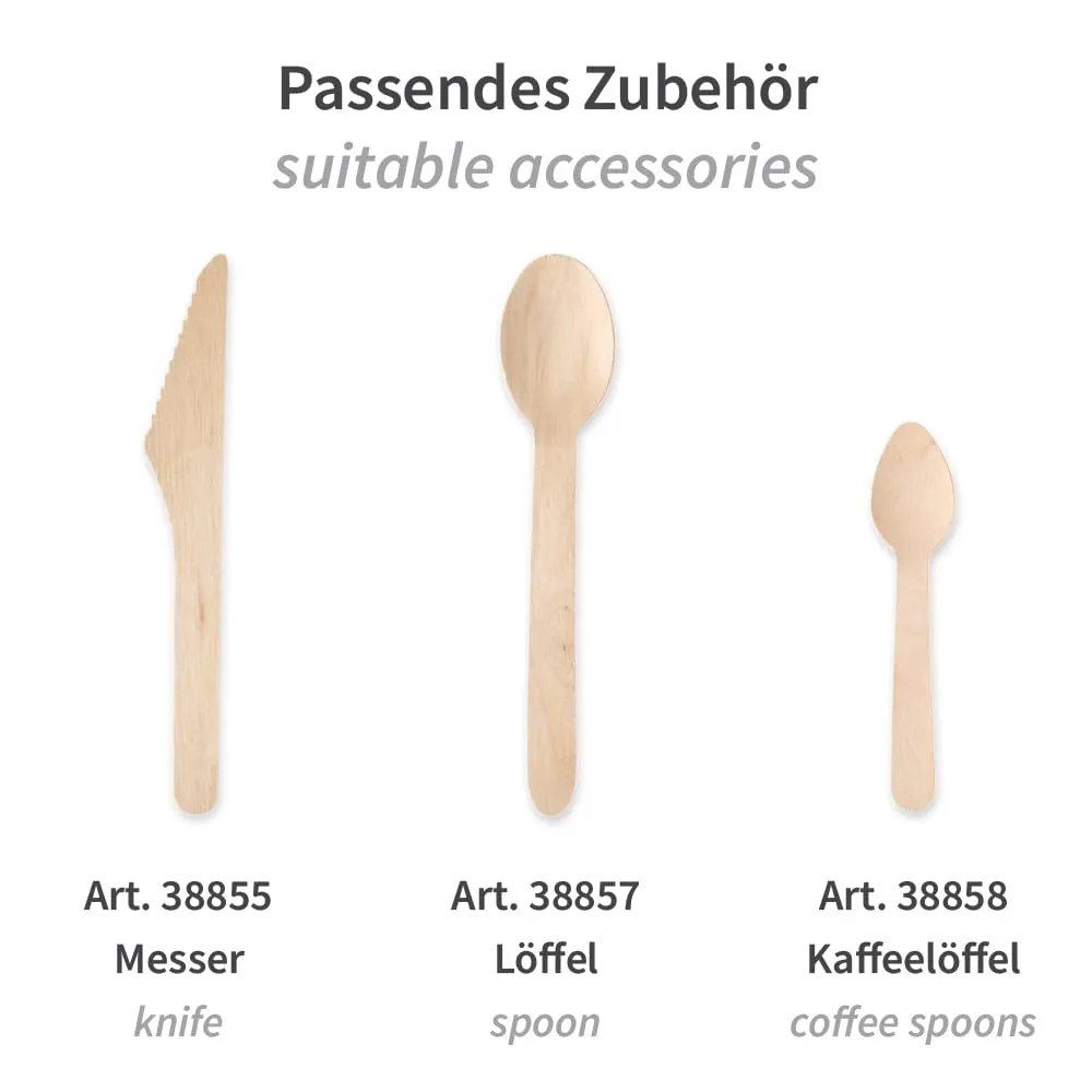 NatureStar Gabel Holz natur 16cm 2400 Stück Spenderbox