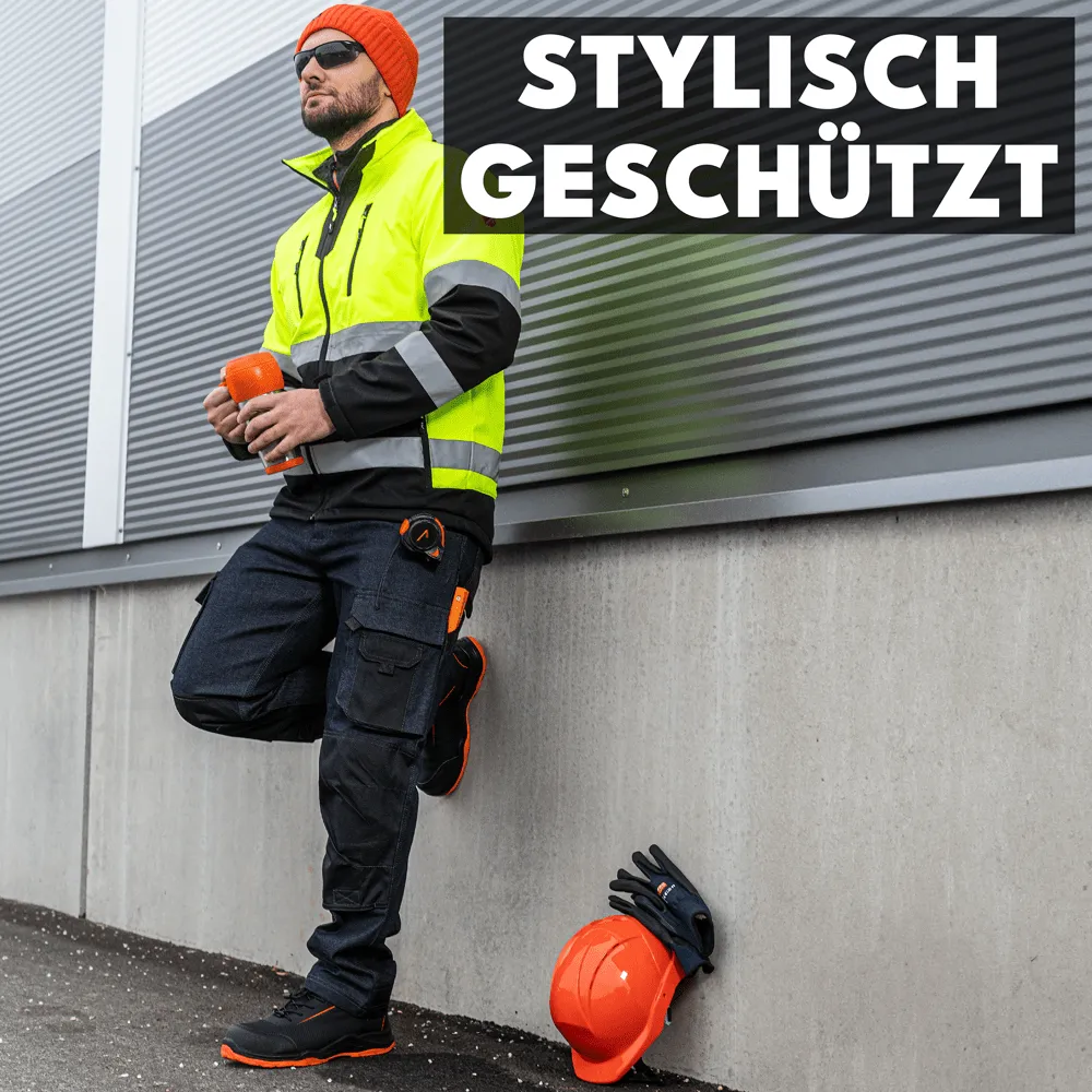 ACE Neon Softshell Warnjacke Gelb L Klasse 2