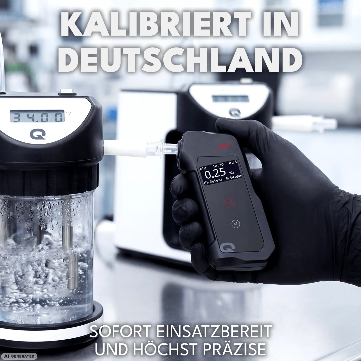 ACE Q Alkoholtester elektrochemisch 25 Mundstücke
