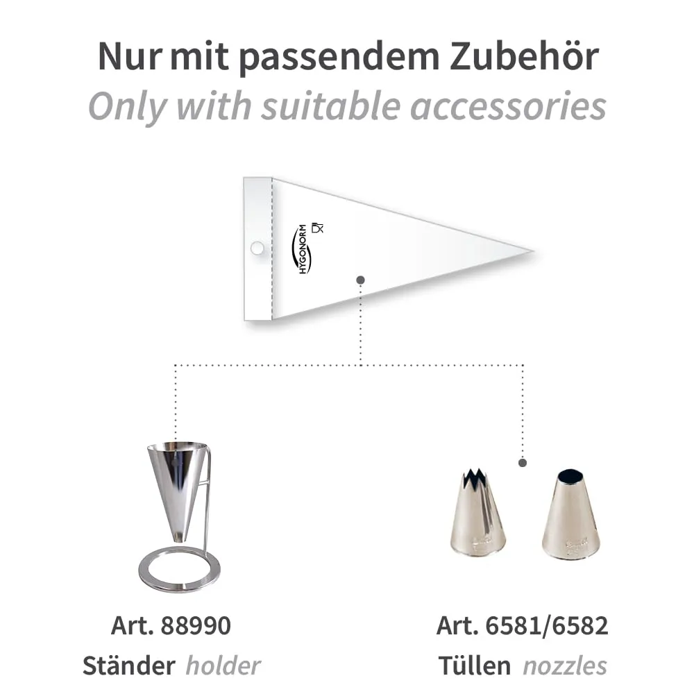 Hygonorm Spritzbeutel transparent 46x23 cm 1000 Stück