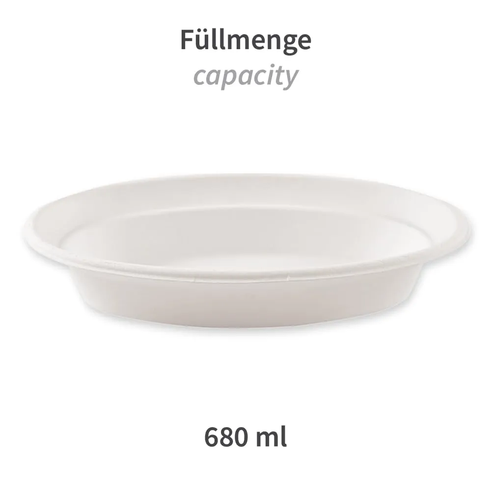 Franz Mensch NatureStar Schalen oval Zuckerrohr 500 Stück 680 ml